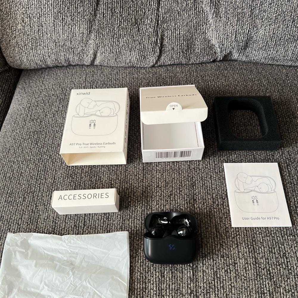 XINWLD Black Earbud Headphones with Superior Sound Quality